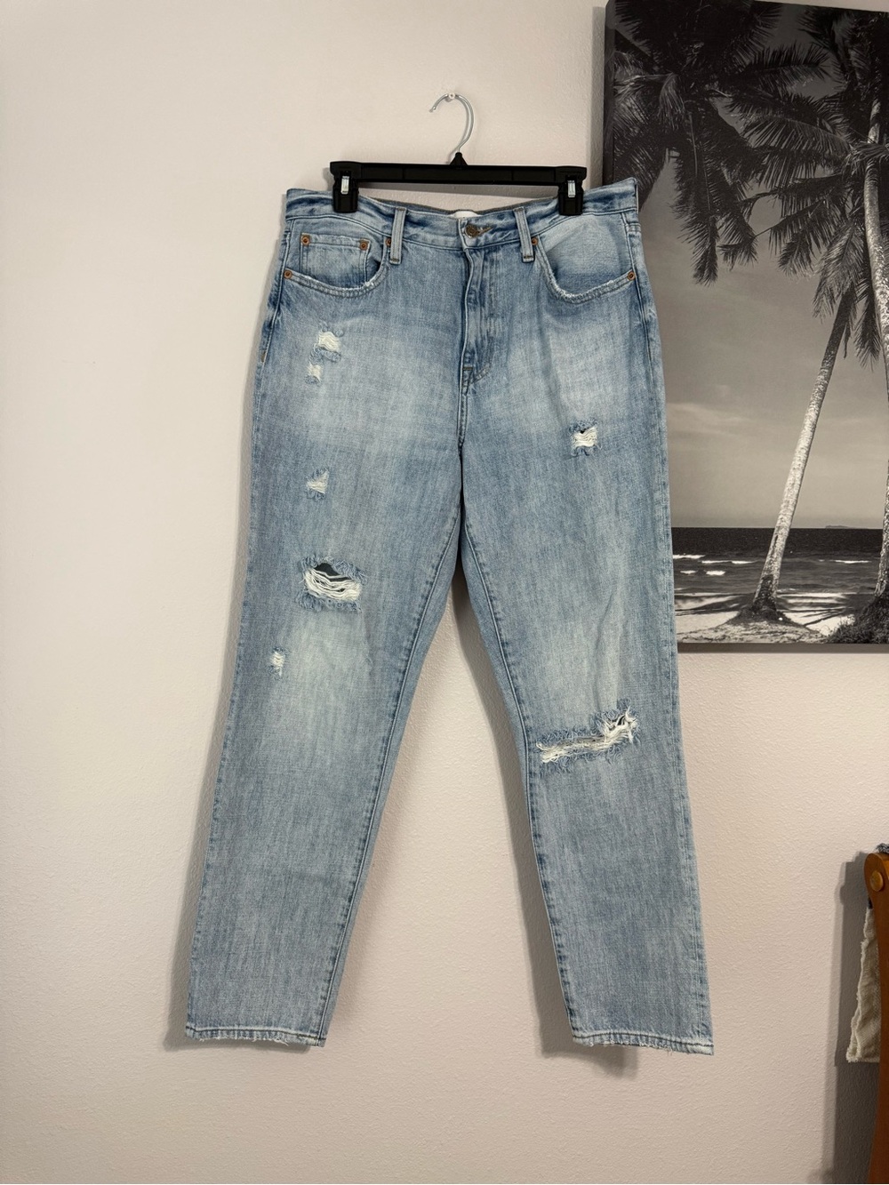 pistola Light Blue Distressed Boyfriend Jeans - Women - Picture 2 of 7
